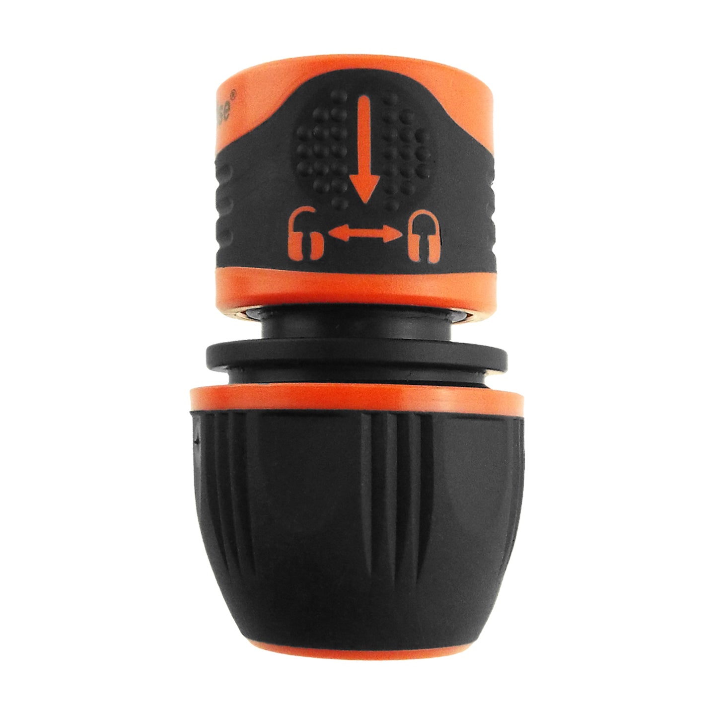 1/2" & 3/4" Female Hose Connector - Lockable Design, Black