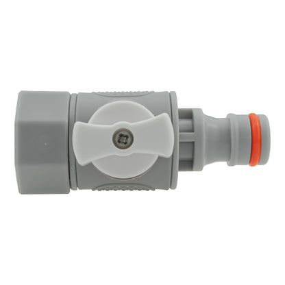 3/4" BSP Female Threaded Quick Connector Valve - Grey