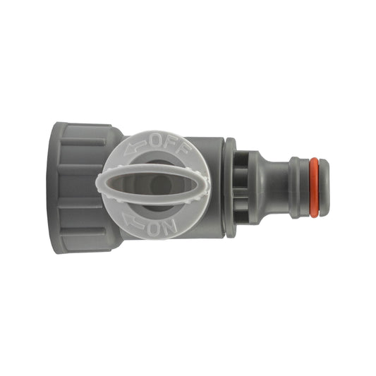 3/4" BSPF Valve with Quick Connector, Grey