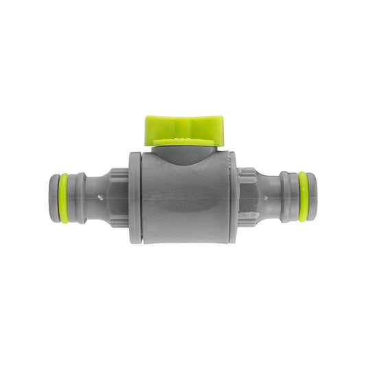 In-Line Valve with Double Male Quick Connector, Lime