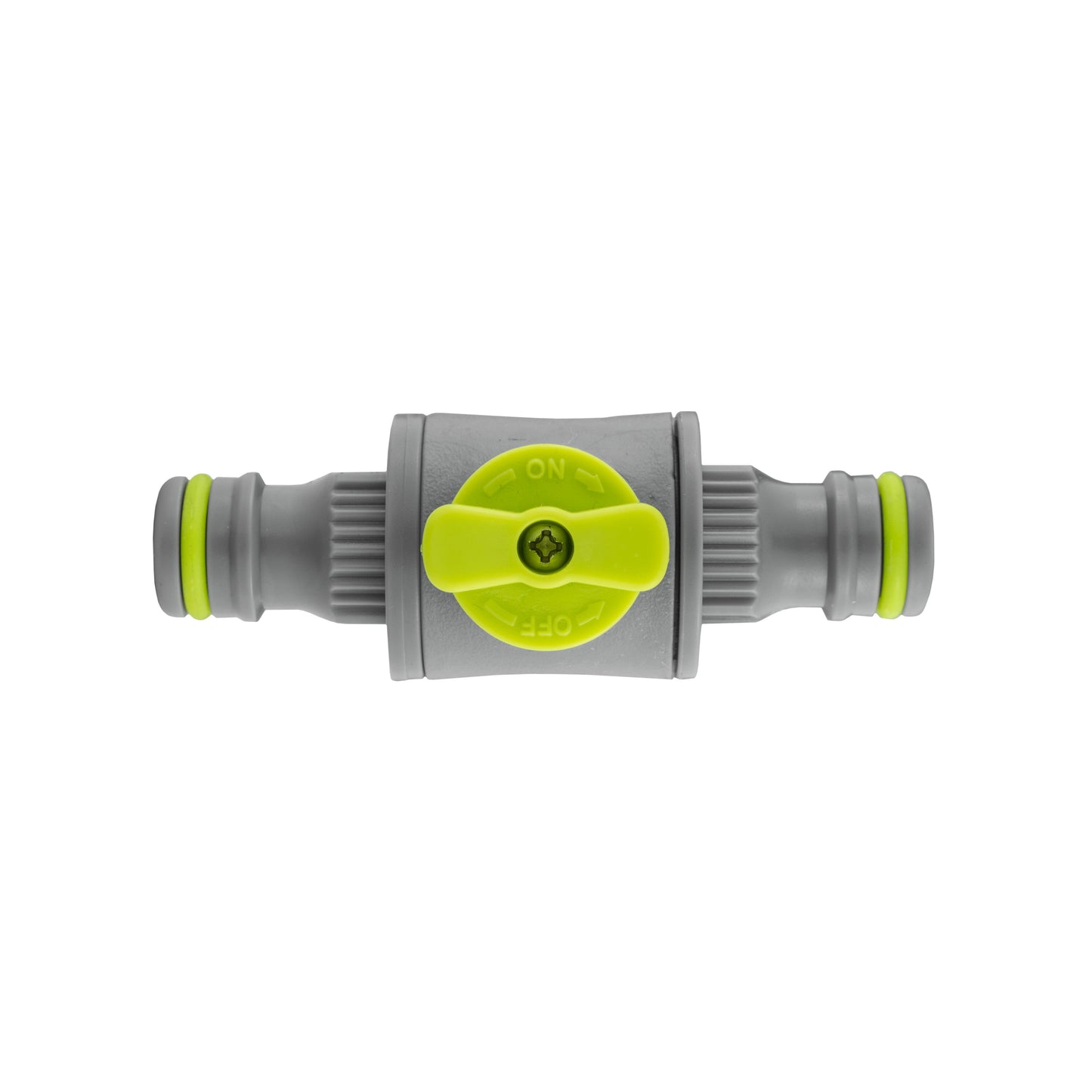 In-Line Valve with Double Male Quick Connector, Lime