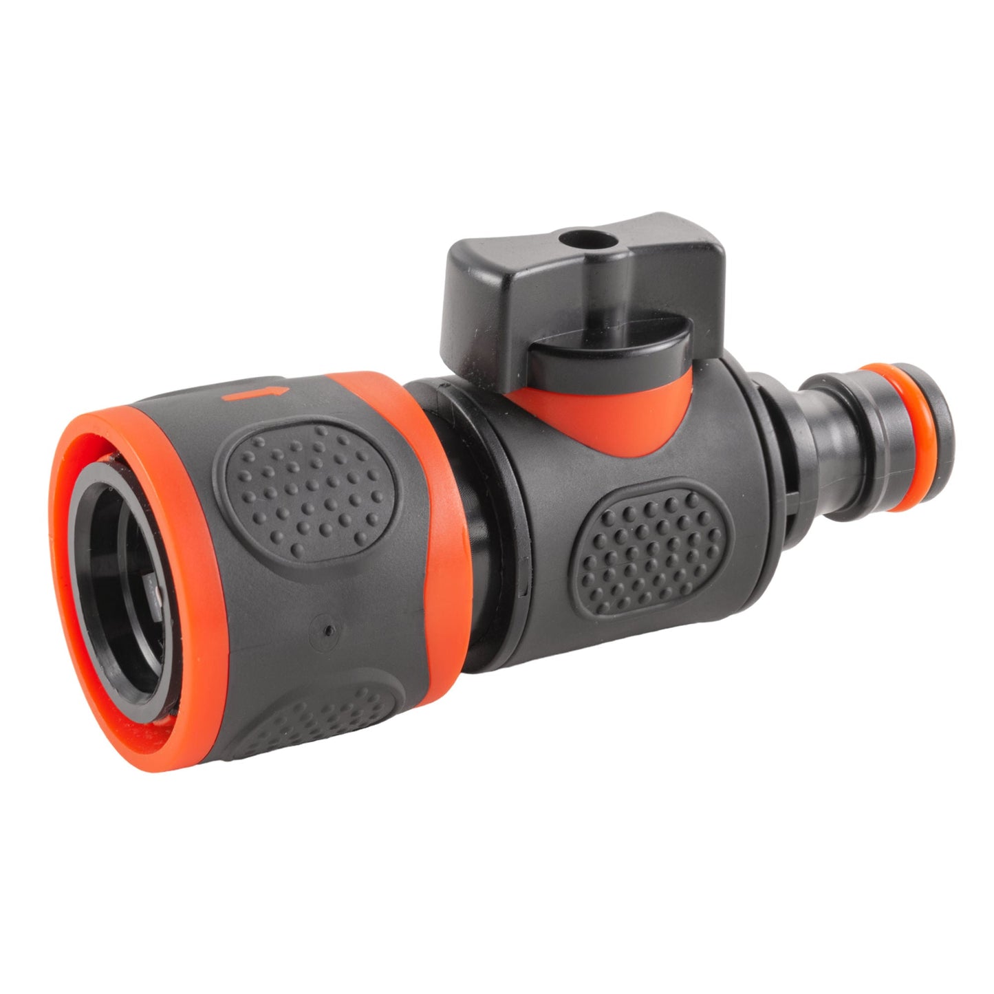Male To Female Quick Connector Valve, Soft Touch Black