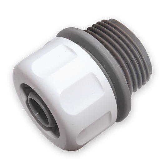 Hose Mender with 3/4"BSPM Thread, Grey