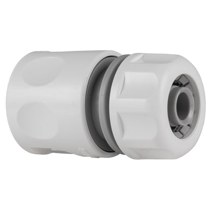 1/2" Female Hose Connector With Stop, Grey