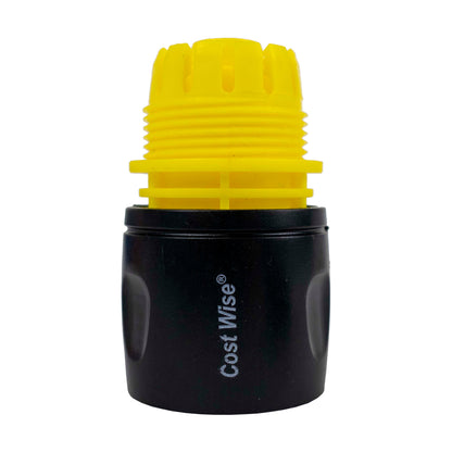 1/2" Female Hose Connector, Yellow & Black