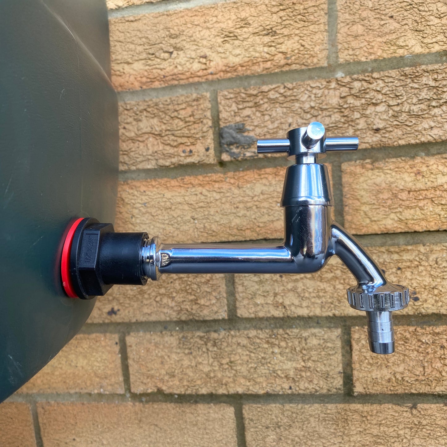 Chrome Barbed Single Turn Extended Bib Tap, 1/2" BSP