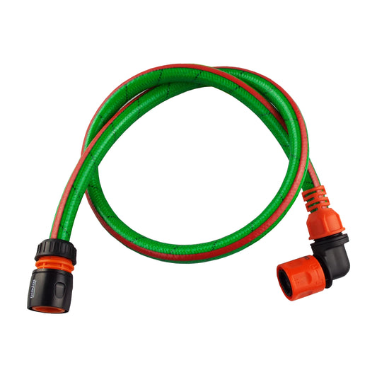 Hose Cart Elbow Connection Set with Royal Green Hose, 1/2"