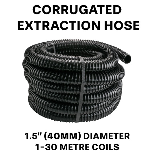 40MM BLACK BORE CORRUGATED FLEXIBLE POND HOSE PUMP GARDEN PIPE TUBE FISH MARINE