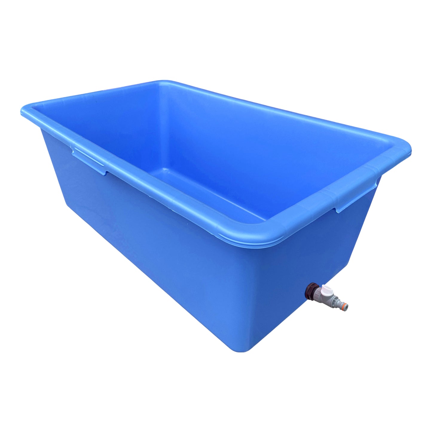 90L Large Blue Dog Pet Bath with Drain Valve