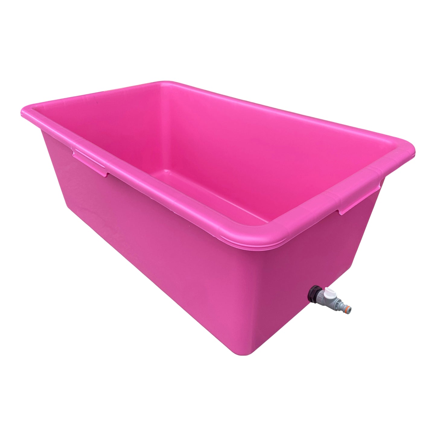 90L Large Pink Dog Pet Bath with Drain Valve