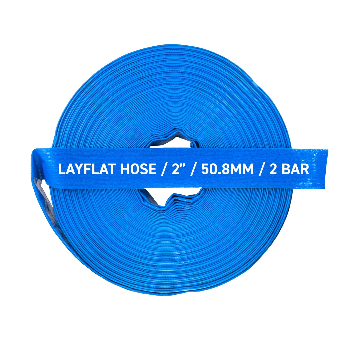 2" PVC Lay Flat Discharge Hose, 2-6 BAR