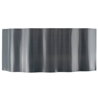 Dark Grey Crinkled Flexible Lawn Edging, 20cm Height