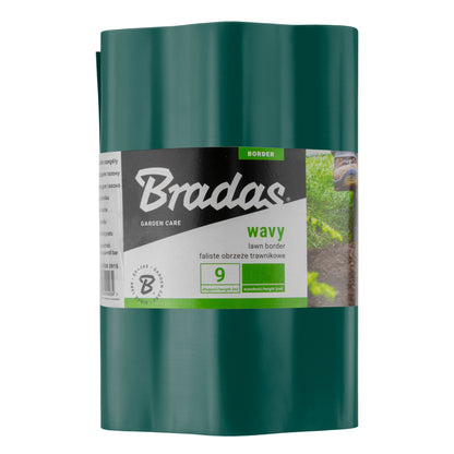 Green Crinkled Flexible Lawn Edging, 15cm Height