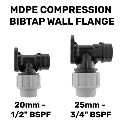 MDPE Bibtap Wall Plate Mount Tap Outlet