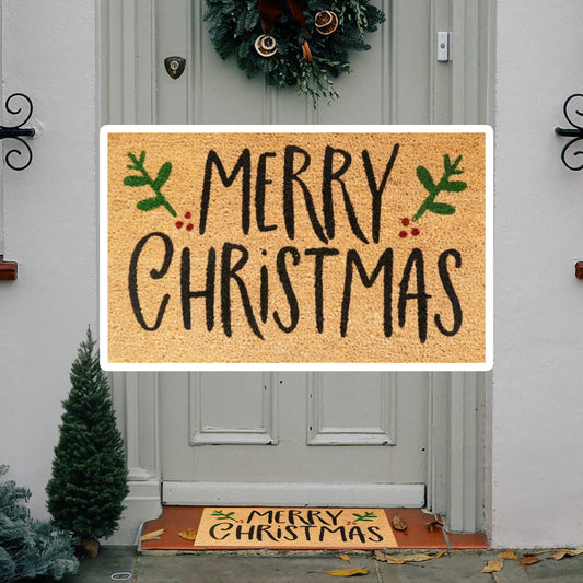 Merry Christmas Doormat - 60cm x 40cm