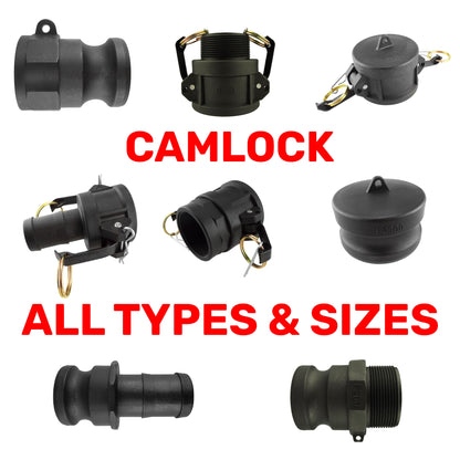 Camlock Layflat Hose Fittings (Types A-F)