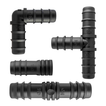 1/2" Irrigation Pipe Mixed Connectors, Pack of 20