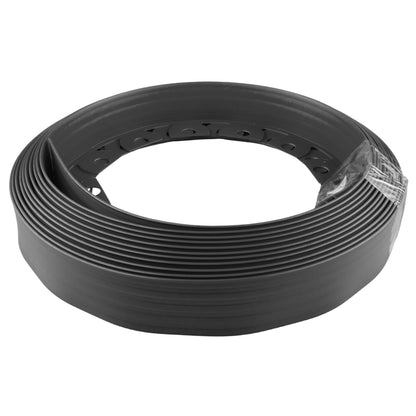 Black Curved Lawn Edging Set with Pegs, 60mm Height