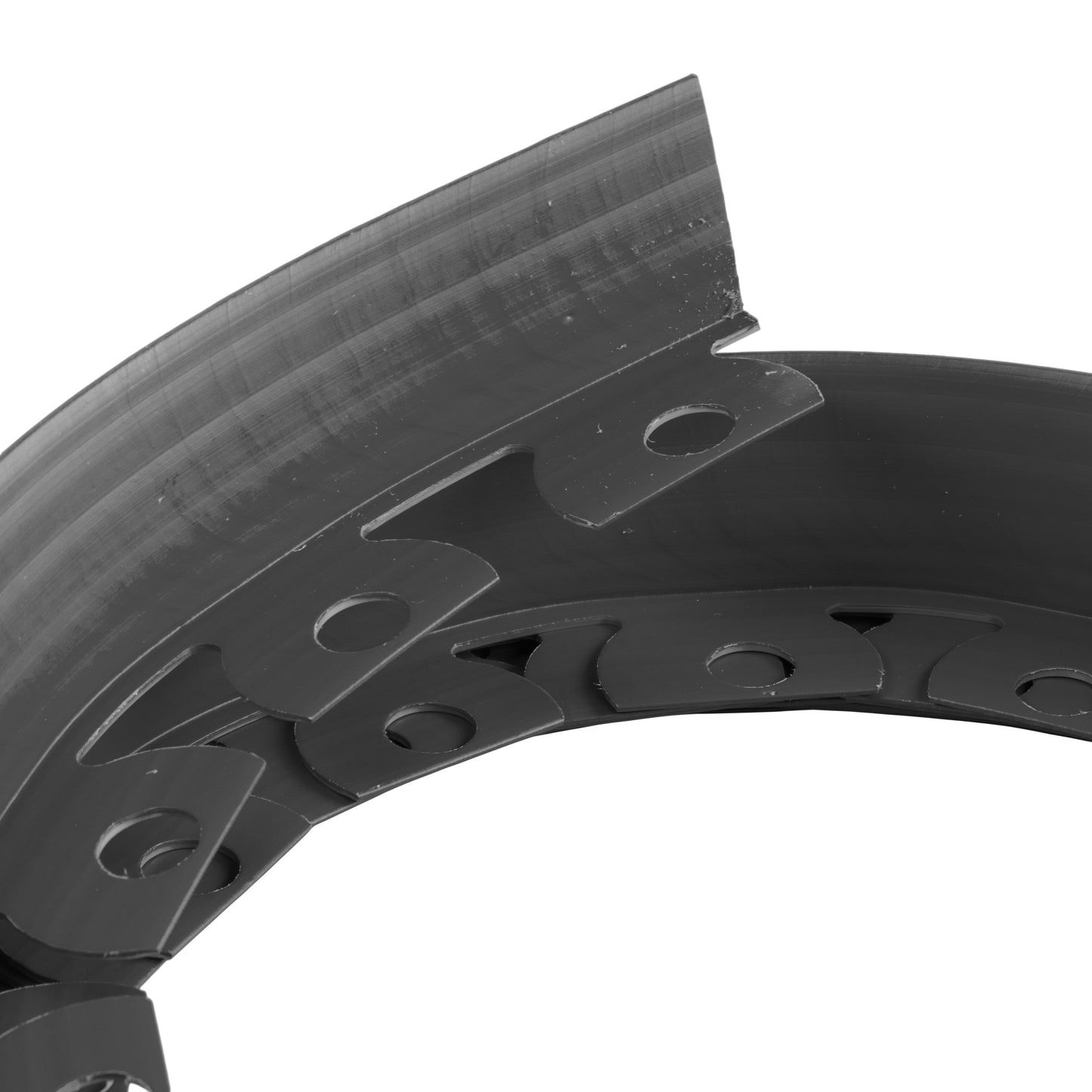Black Curved Lawn Edging Set with Pegs, 60mm Height