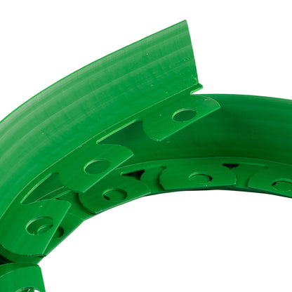 Green Curved Lawn Edging Set with Pegs, 60mm Height