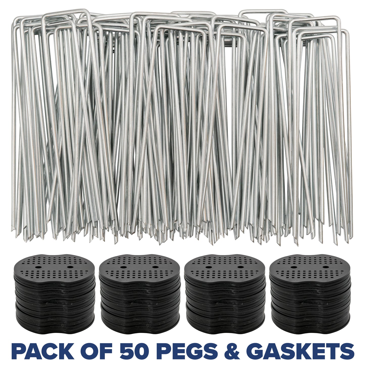 50x Matting Membrane Staple Peg Set with Washer & Tool