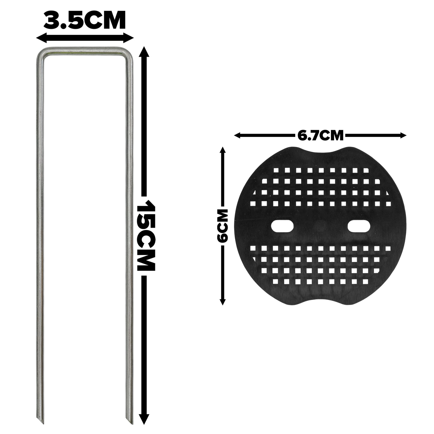 50x Matting Membrane Staple Peg Set with Washer & Tool