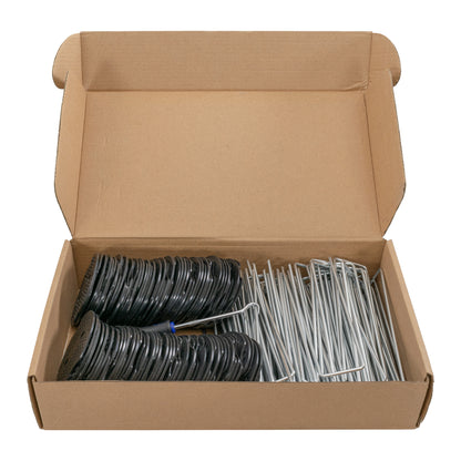 50x Matting Membrane Staple Peg Set with Washer & Tool