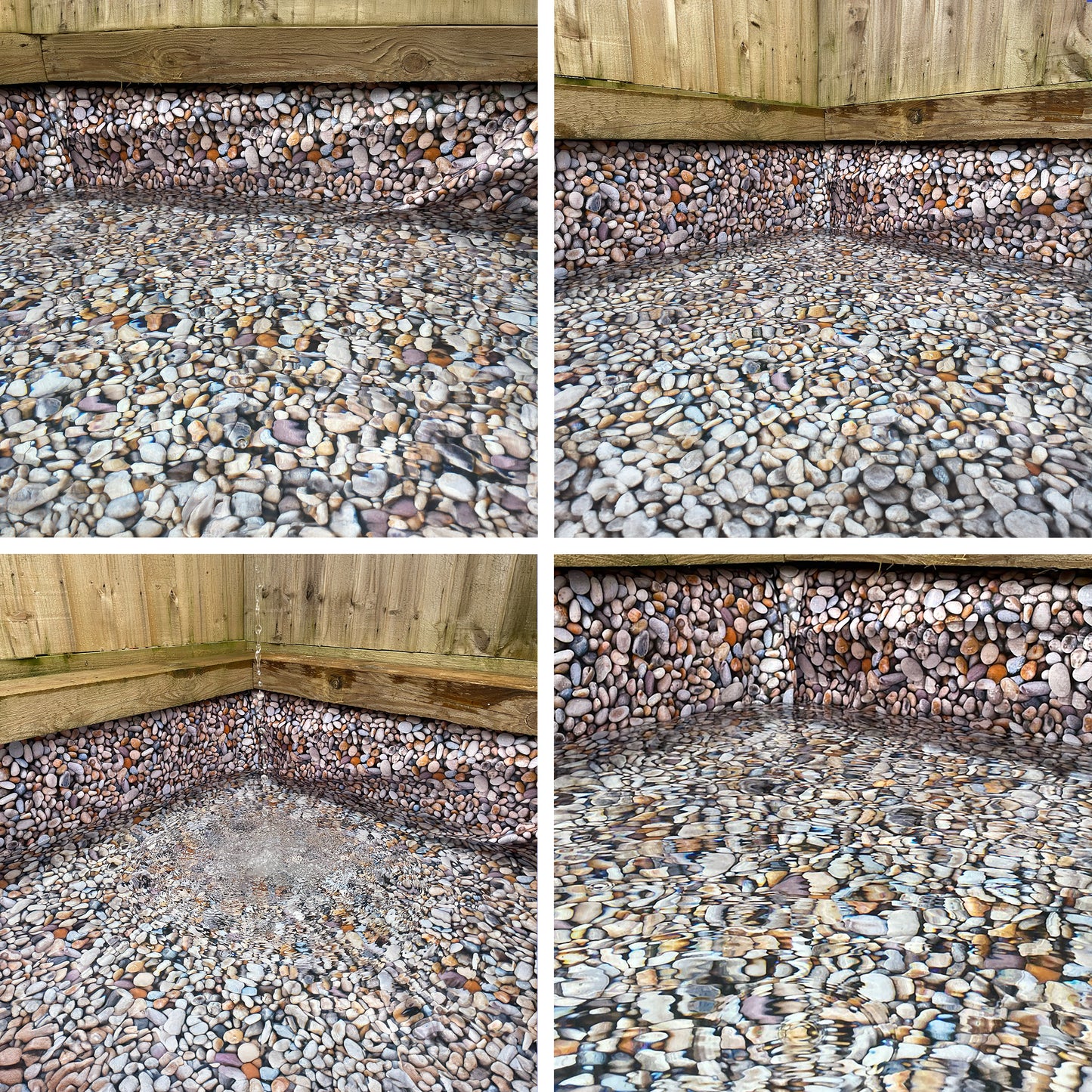 300gsm Stone Pebble Pattern Pond Liners