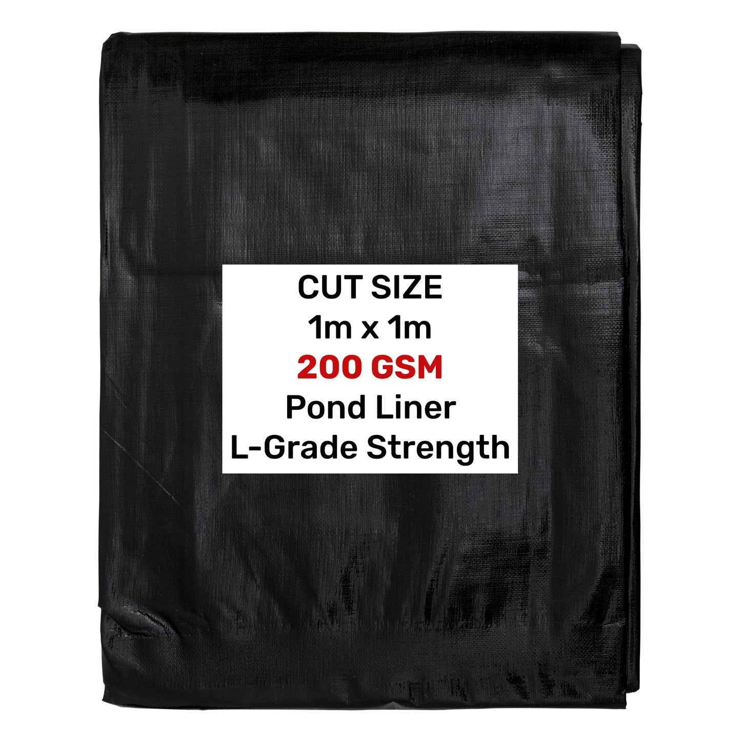 1m x 1m Black 200gsm Pond Liner