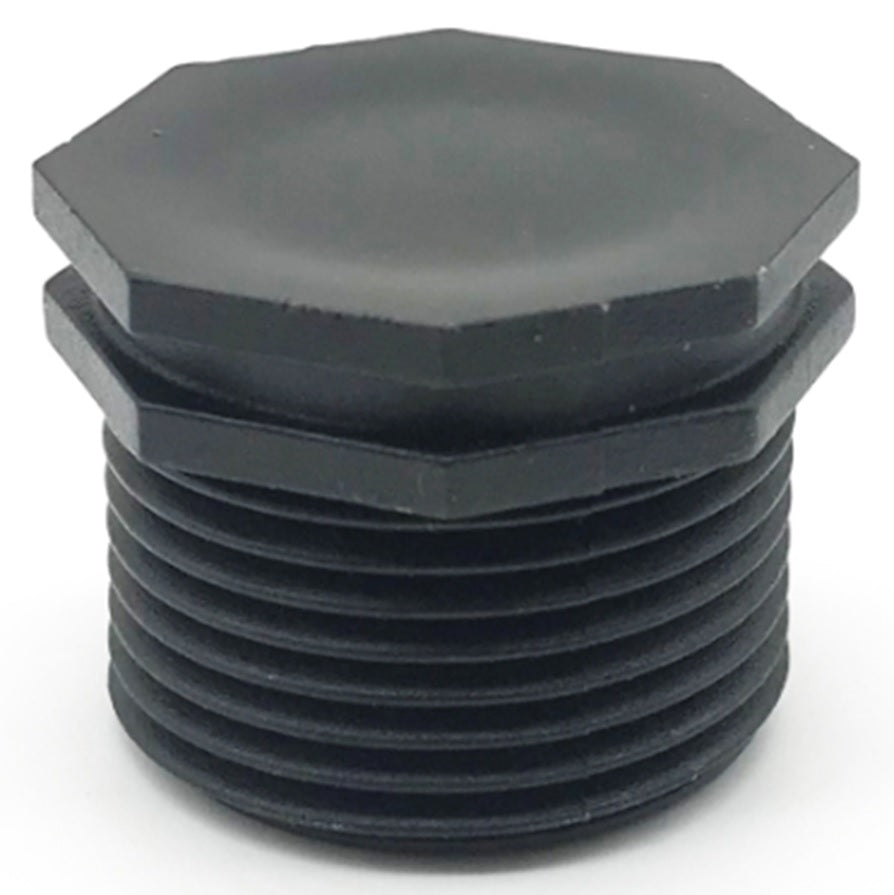Polypropylene Blank Cap Bulkhead Drain Plug, 2