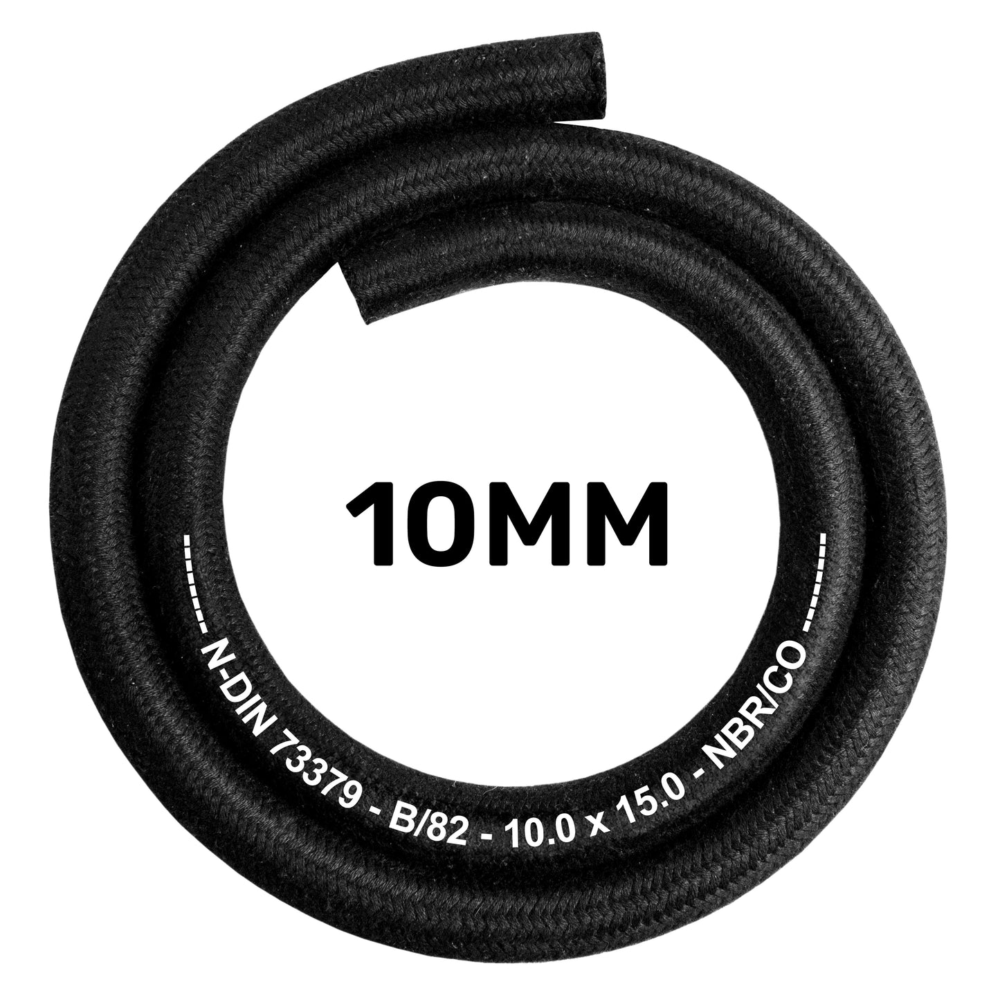 10mm Braided Rubber DIN 73379 Type B Fuel Hose