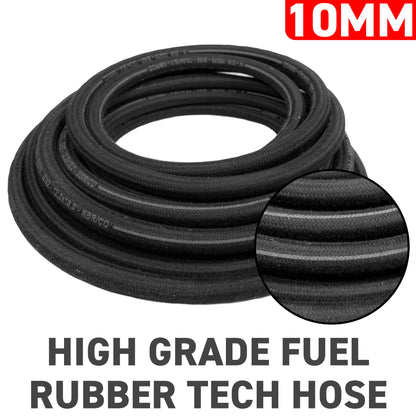 10mm Braided Rubber DIN 73379 Type B Fuel Hose