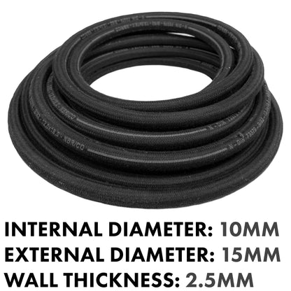 10mm Braided Rubber DIN 73379 Type B Fuel Hose