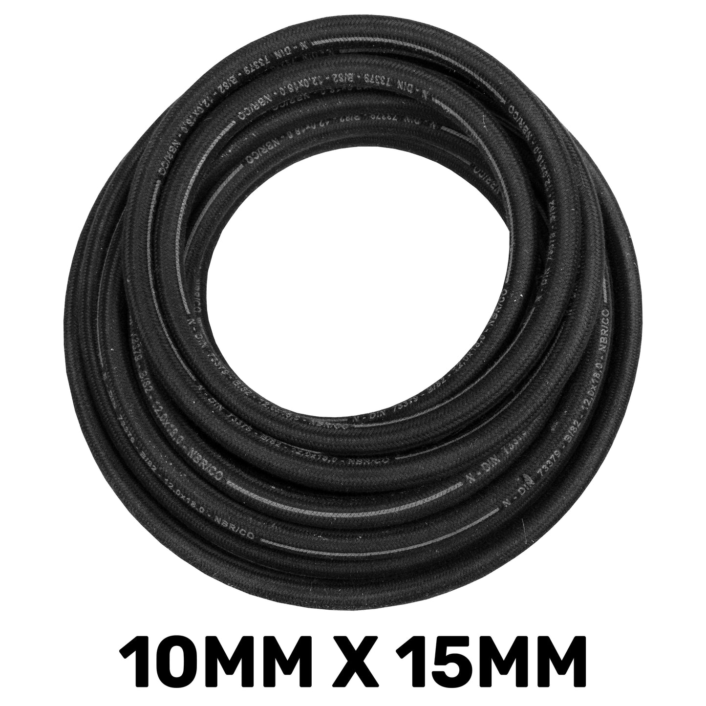 10mm Braided Rubber DIN 73379 Type B Fuel Hose