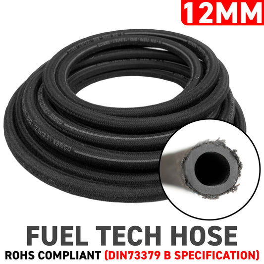 12mm Braided Rubber DIN 73379 Type B Fuel Hose