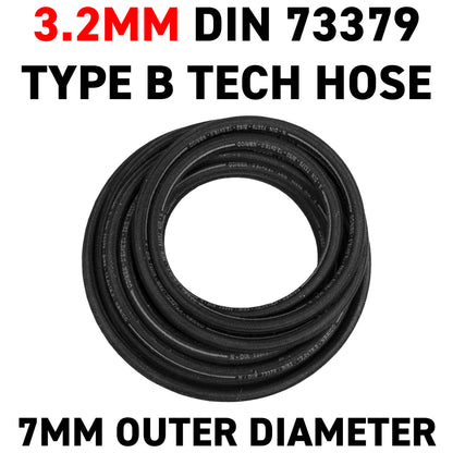 3mm Braided Rubber DIN 73379 Type B Fuel Hose