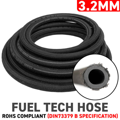 3mm Braided Rubber DIN 73379 Type B Fuel Hose