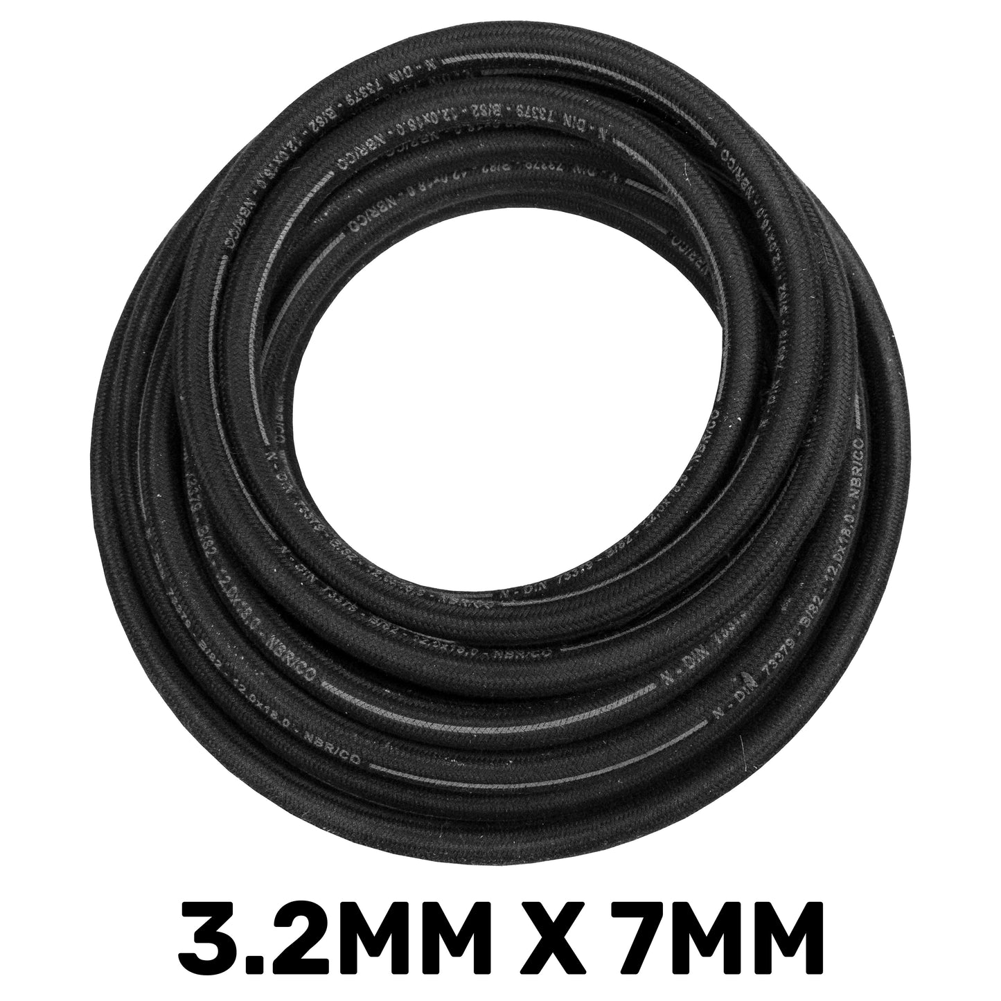 3mm Braided Rubber DIN 73379 Type B Fuel Hose