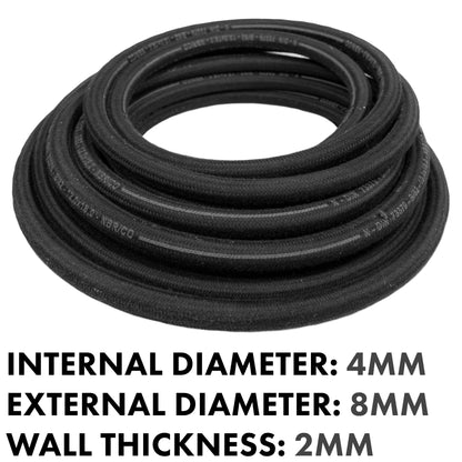 4mm Braided Rubber DIN 73379 Type B Fuel Hose