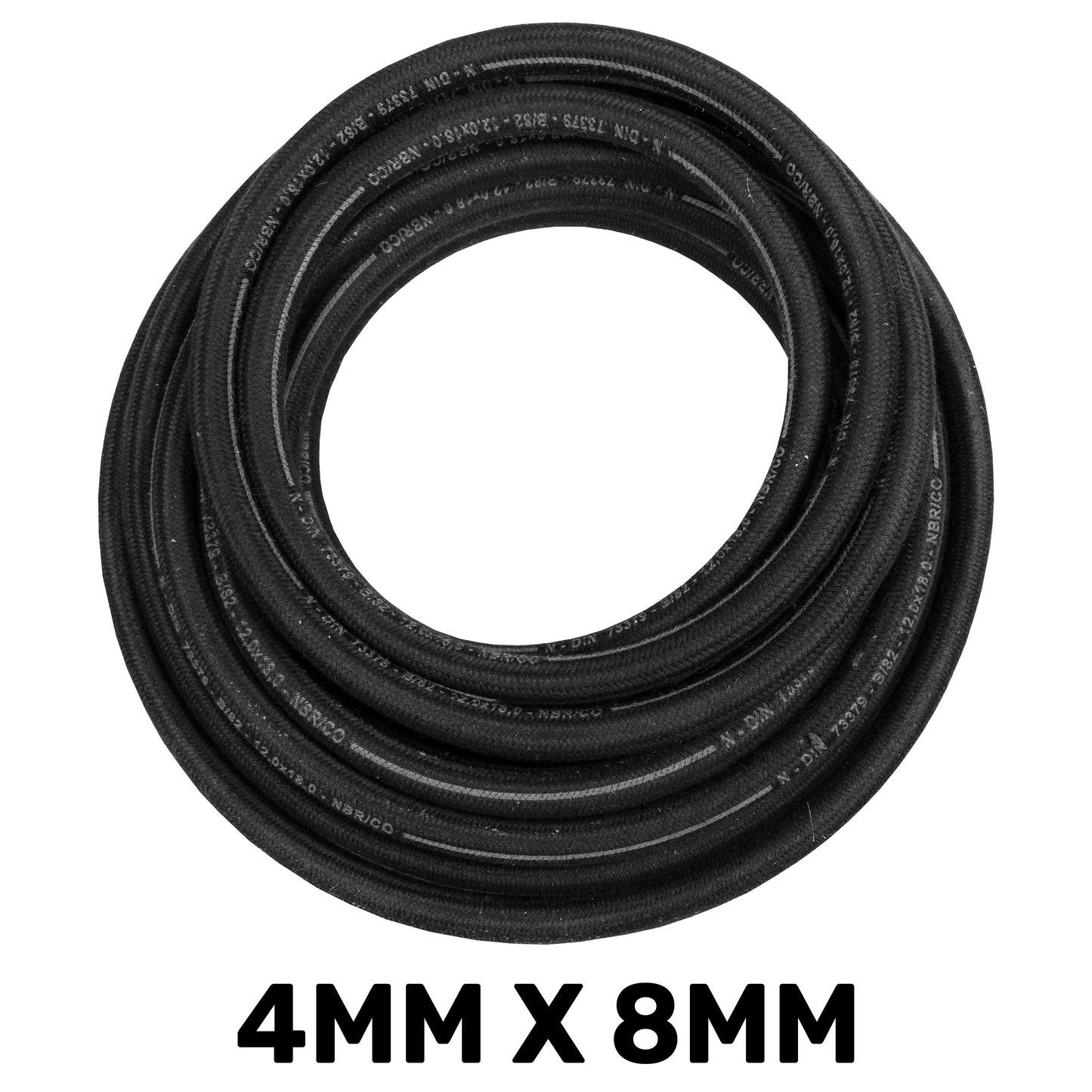 4mm Braided Rubber DIN 73379 Type B Fuel Hose