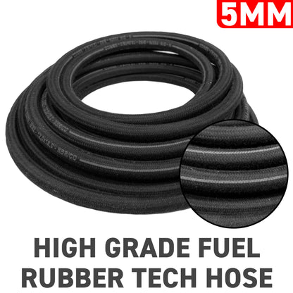 5mm Braided Rubber DIN 73379 Type B Fuel Hose