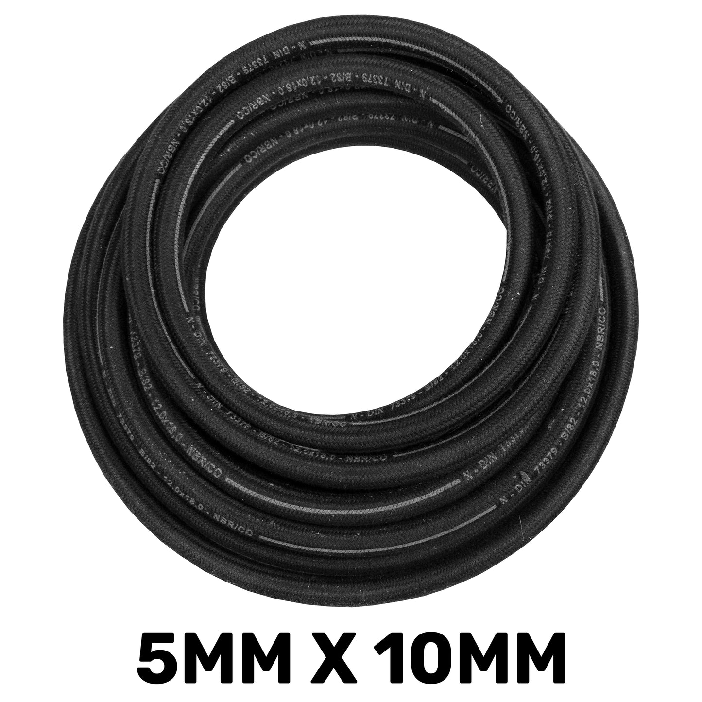 5mm Braided Rubber DIN 73379 Type B Fuel Hose