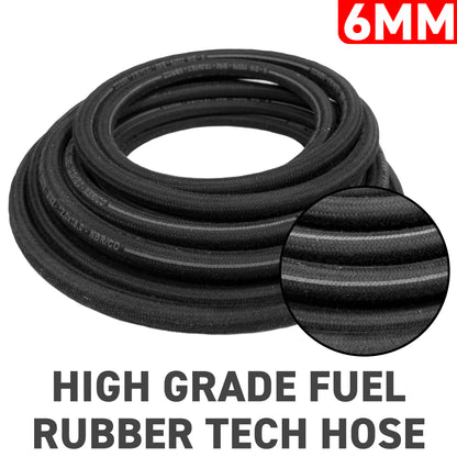 6mm Braided Rubber DIN 73379 Type B Fuel Hose