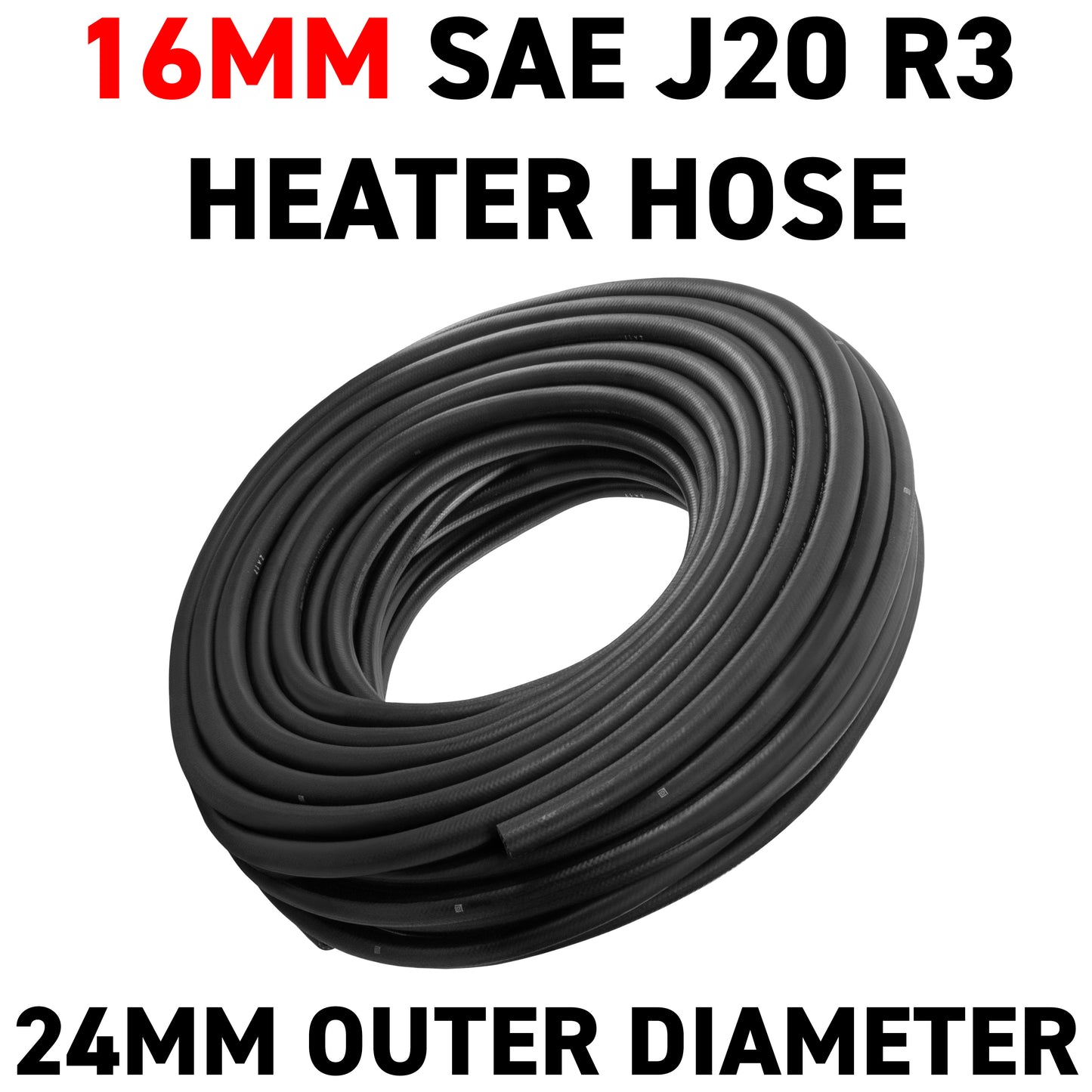 16mm Rubber J20 R3 Heater/ Coolant Hose