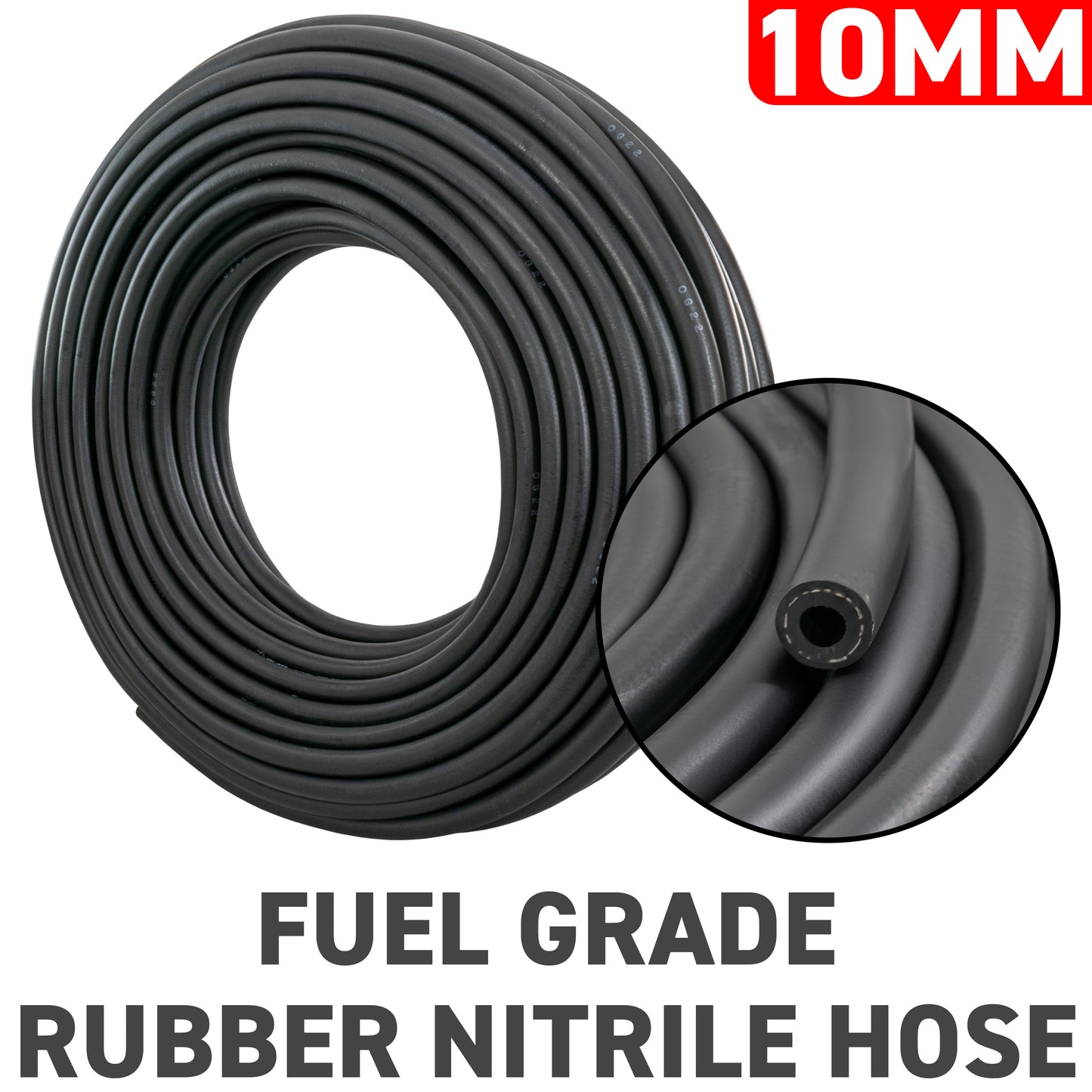 10mm Rubber Reinforced J30 R6 Fuel Hose