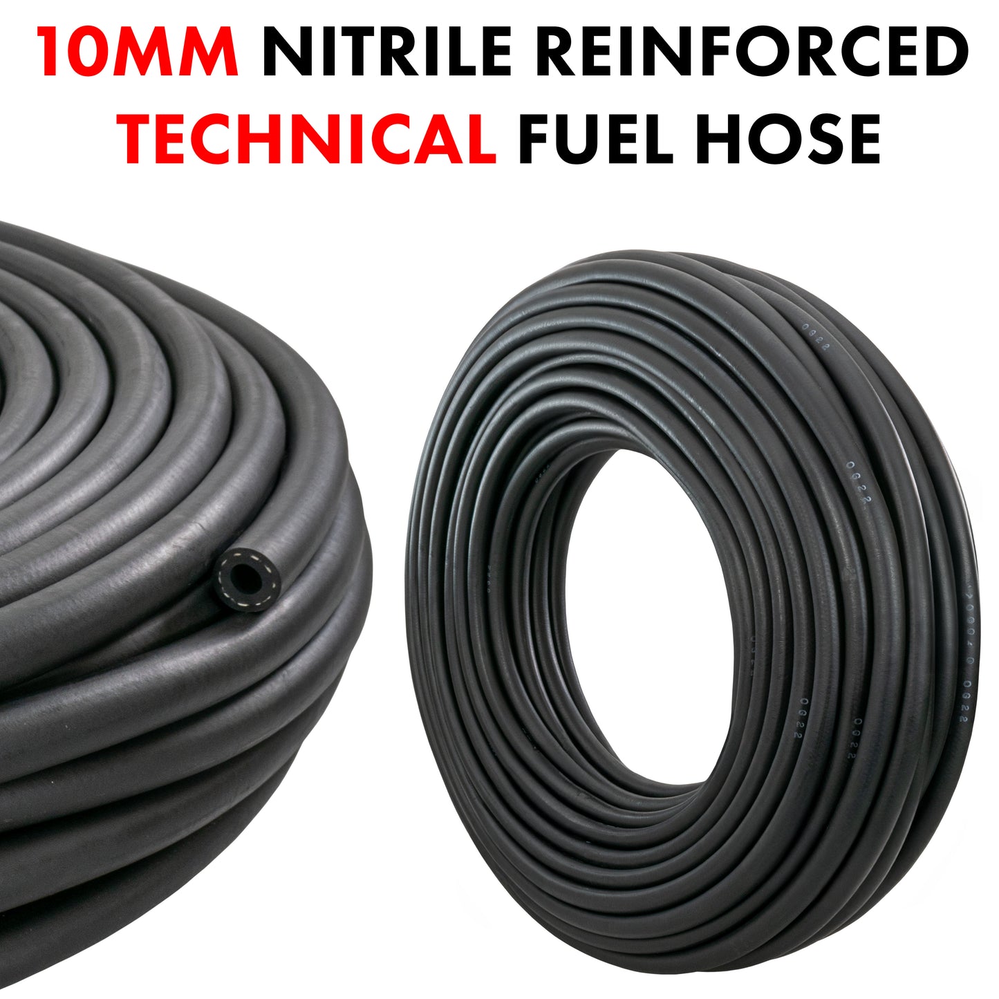 10mm Rubber Reinforced J30 R6 Fuel Hose