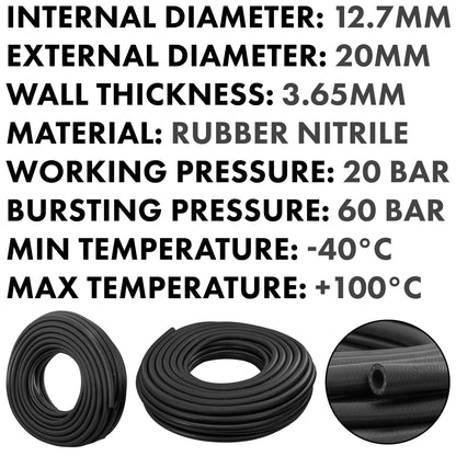 12.7mm Rubber Reinforced J30 R6 Fuel Hose