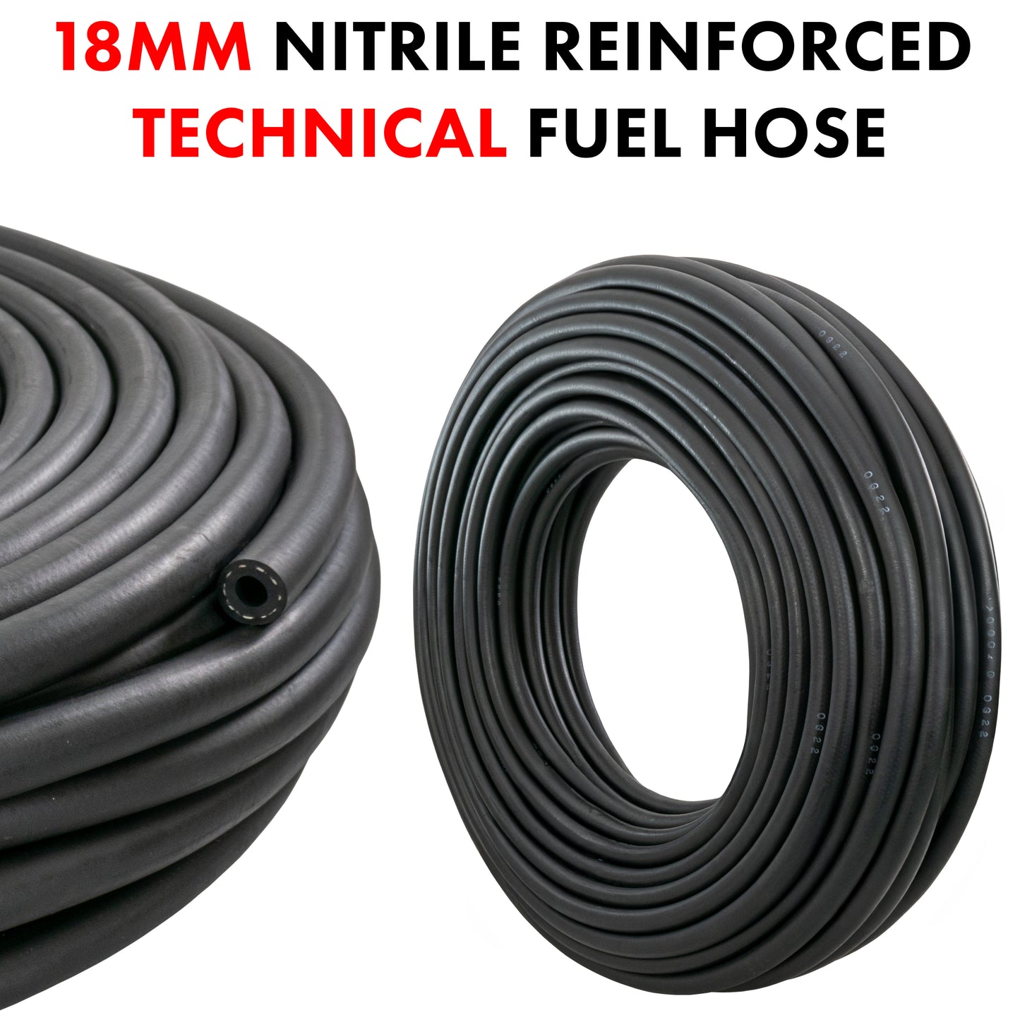 18mm Rubber Reinforced J30 R6 Fuel Hose