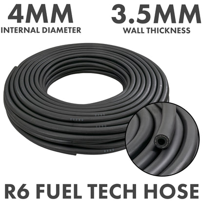 4mm Rubber Reinforced J30 R6 Fuel Hose