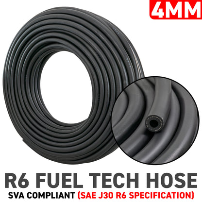 4mm Rubber Reinforced J30 R6 Fuel Hose